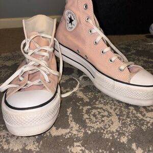 Converse Pink High-Top Platform Sneakers